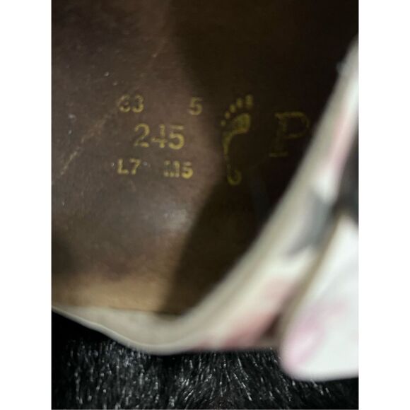 Papillio Birkenstock Sandals Brown Floral Pattern Unisex L7 M5 - Picture 4 of 6